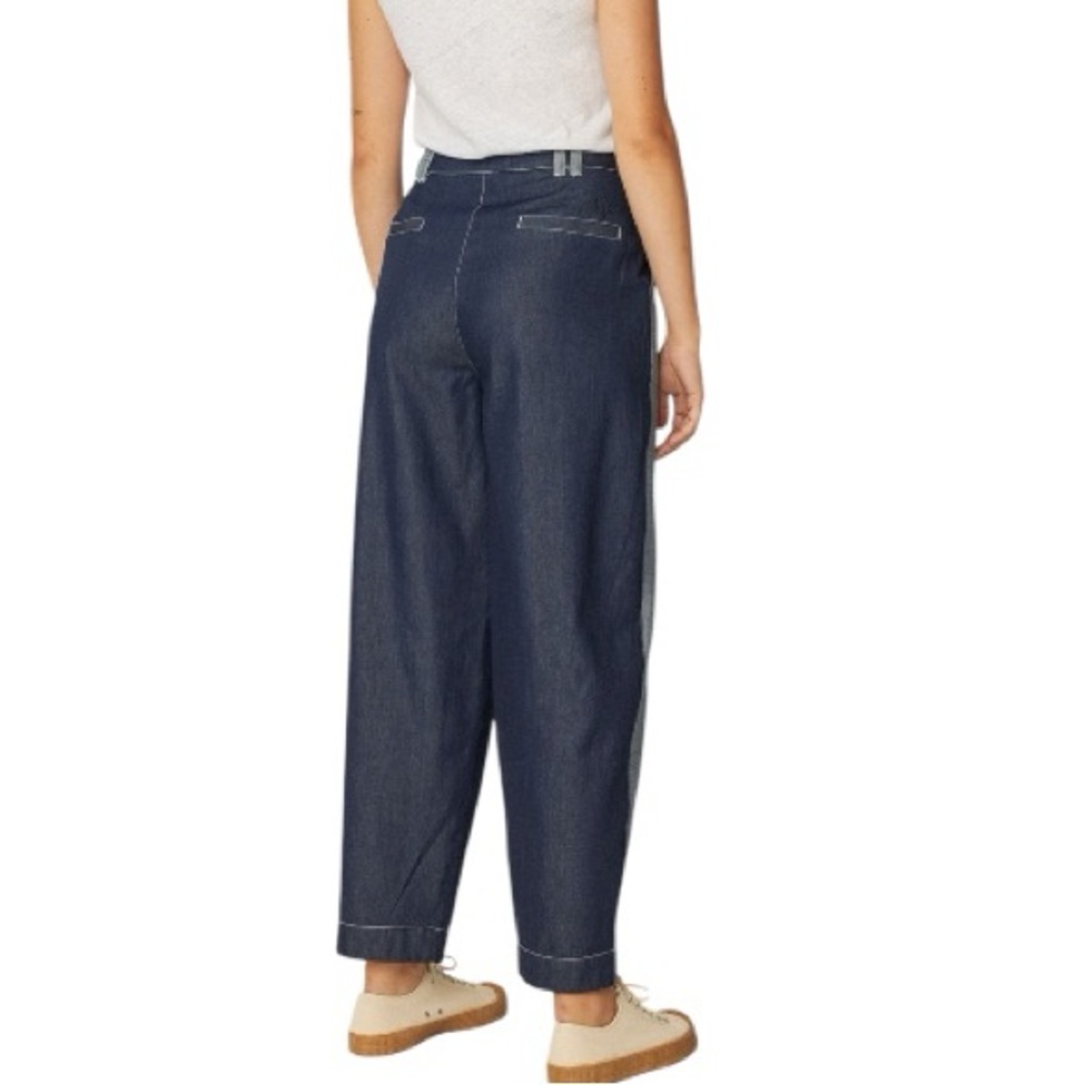 NWT SKFK Aralar GOTS Raw Denim Lightweight Blue High Waist Pants EU 38 | US 6 - Picture 3 of 14